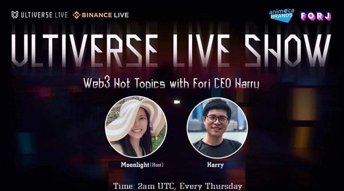 Binance Live Host Forj CEO Harry Liu for Ultiverse Show
